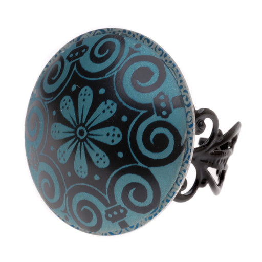 Retired - Decadent Swirls Ring - Turquoise