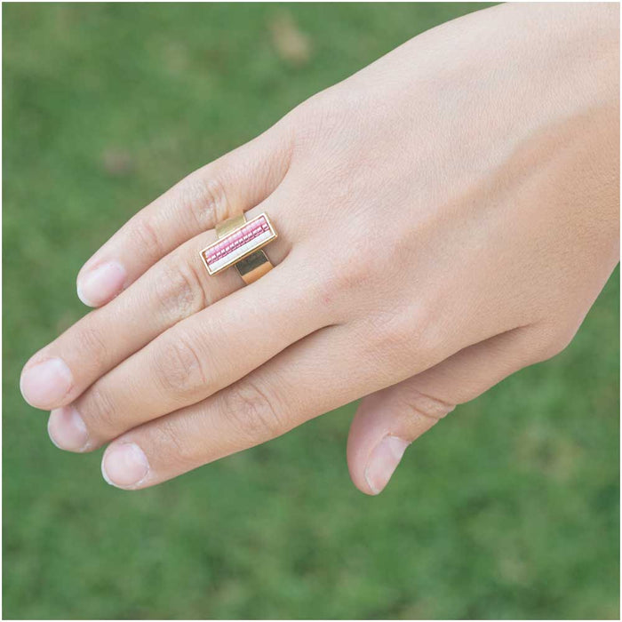 Retired - Pretty in Pink Channel Ring