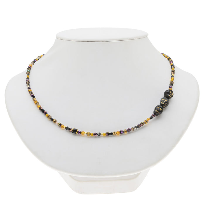 Retired - Black & Gold Skull Jewelry Set
