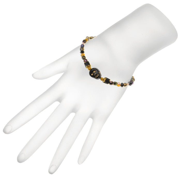 Retired - Black & Gold Skull Jewelry Set