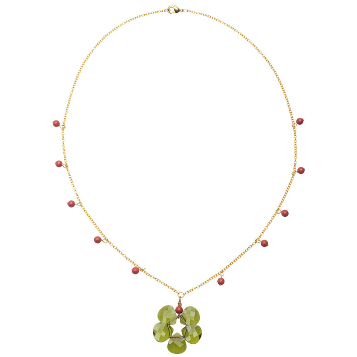 Retired - Olivine Wreath Necklace and Earring Set