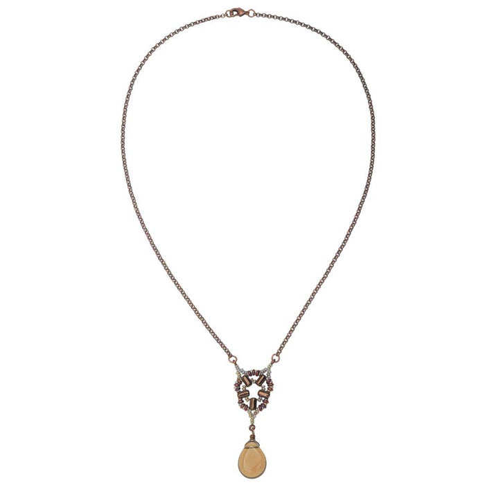 Retired - Byzantine Window Necklace and Earring Set in Smoky Topaz