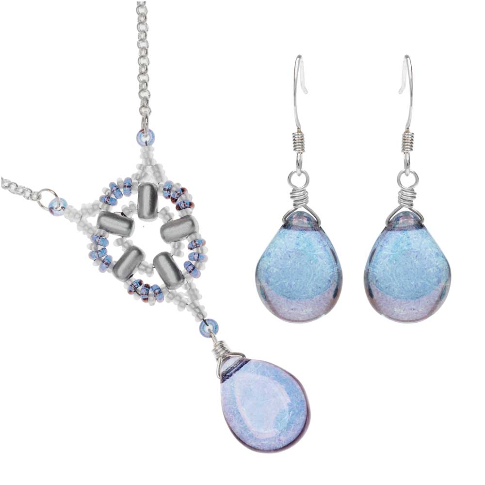 Retired - Byzantine Window Necklace and Earring Set in Amethyst Luster