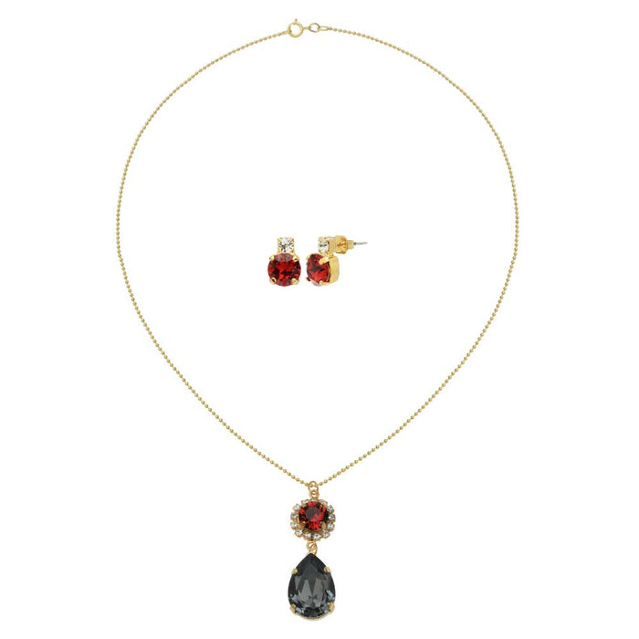Retired - Hint of Crimson Necklace and Earring Set