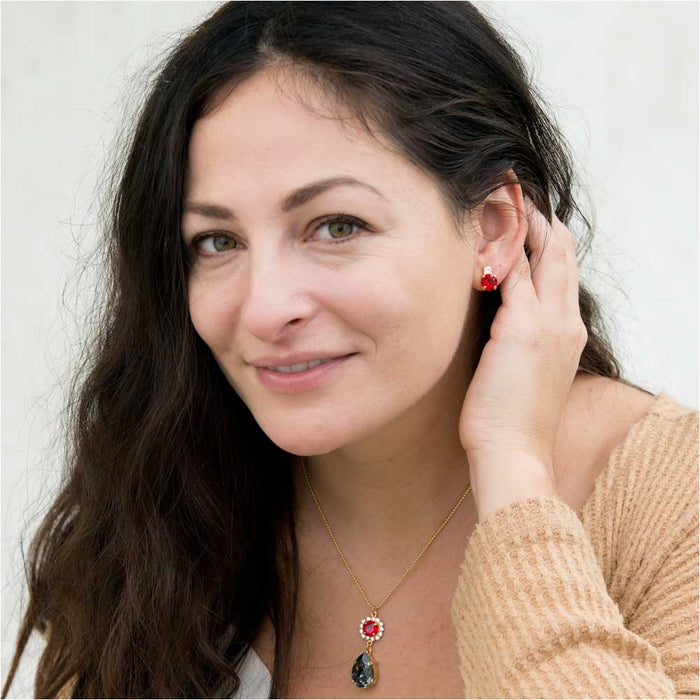 Retired - Hint of Crimson Necklace and Earring Set