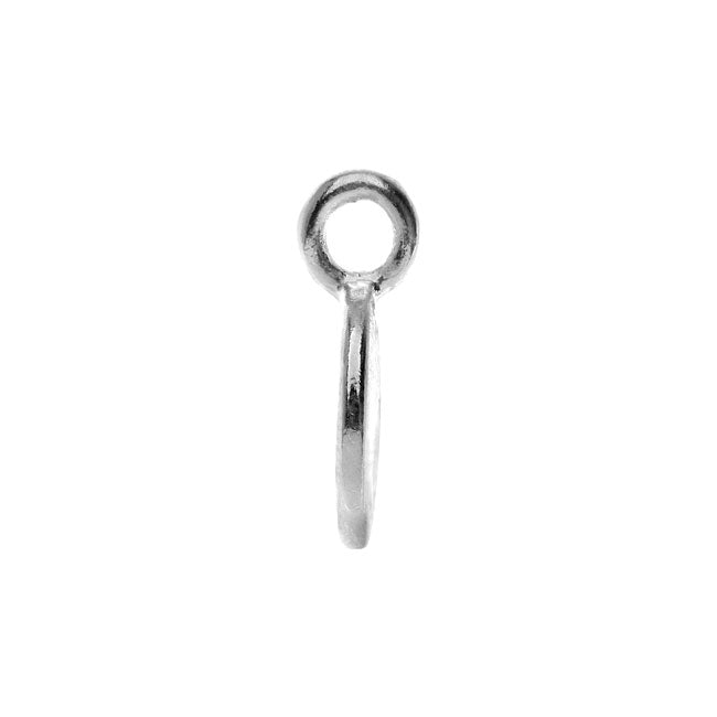 TierraCast Alphabet Charm, Uppercase Letter 'C' 16.5x11.5mm, Antiqued Silver Plated (1 Piece)