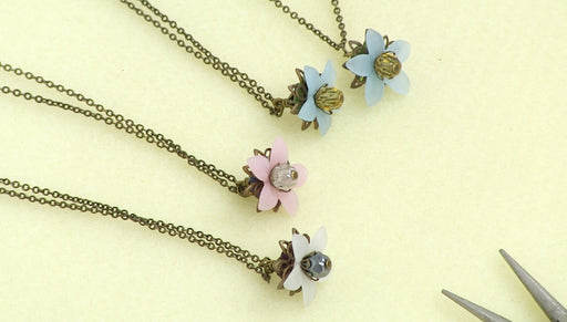 Instructions for Making the Floral Drop Lucite Necklace Kit
