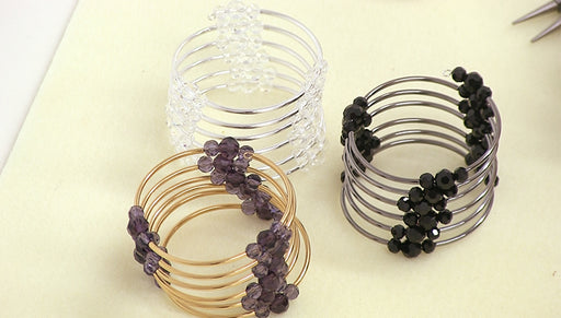 Instructions for Making the Memory Wire Noodle Bead Bracelet Kit