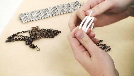 How to Weave Faux Suede Cord Through Chain