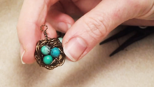 How to Make a Wire Bird's Nest Pendant