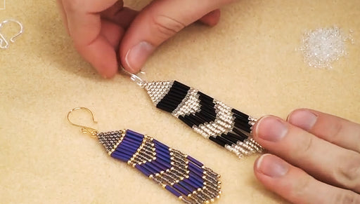 How to Make Brick Stitch and Fringe Beaded Earrings