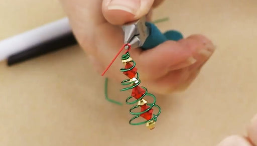 How to Make a Wire Spiral Christmas Tree Earring