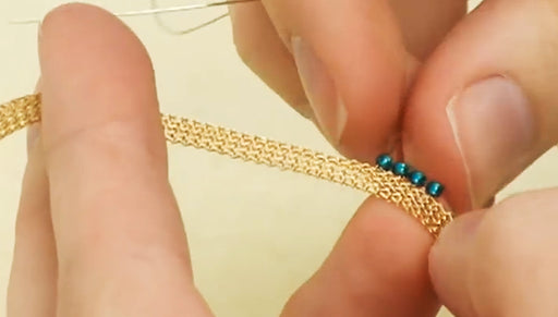 How to Weave a Beaded Edge onto Flat Silver Silk