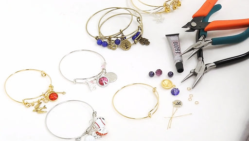 How to Embellish an Expandable Charm Bangle Bracelet