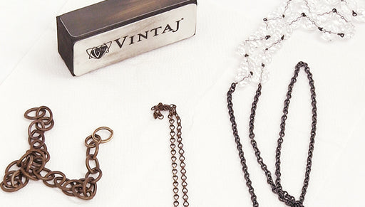 Quick Tip:  Use a Vintaj Relief Block on Vintaj Chain