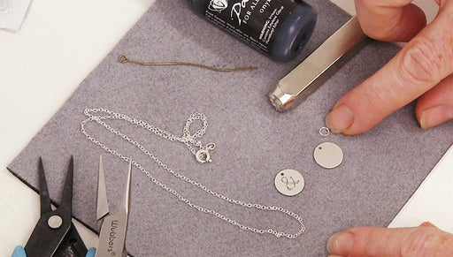 How to Make a Petite Metal Stamped Necklace with ImpressArt Punch Stamps