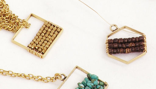 How to Wire Wrap Beads onto a Nunn Design Open Frame Pendant