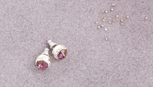 How to Make Austrian Crystal Stud Earrings using Crystal Clay