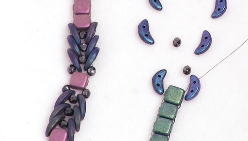 How to Make the Ophelia Bracelet with CzechMates 2-Hole Square and Crescent Beads