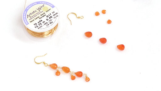 How to Make the Carnelian Drop Gemstone Earrings