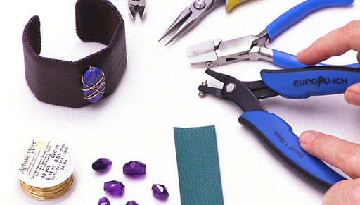 How to Wire Wrap a Gemstone onto Faux Leather