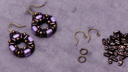 How to Make the Bella Bronze Earrings with Groovy Tile, Infinity, Bar and Demi Toho Beads