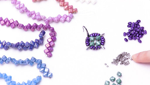 How to Make the Silky Smooth Earrings with Mini Silky Beads, MiniDuos and Mini Dagger Beads