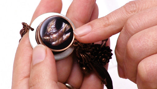 How to Create a Shadow Box Pendant with Nunn Design Resin by Becky Nunn