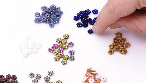 Show and Tell:  Czech Glass Forget Me Not Beads