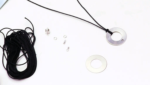 How to Make a Personalized Necklace with a Circular Stamping Blank and Waxed Cotton Cord