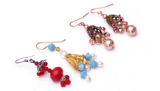 How to Make the Sepia Rose Earrings