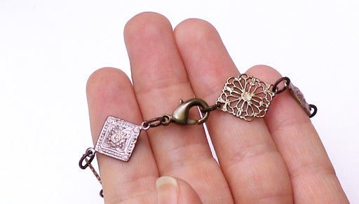 How to Make a Bracelet with Vintaj Patina and Filigree Links