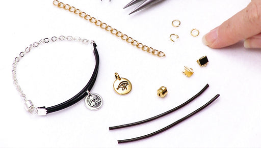 How to Make a Stackable Charm Bracelet with Leftover Chain and Leather