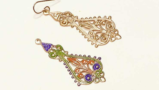 How to Make the Saint-Tropez Earrings featuring Vintaj Filigree and Patinas