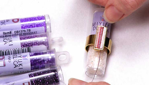 How to Fill a Channel Inlay Ring with Miyuki Delica Seed Beads
