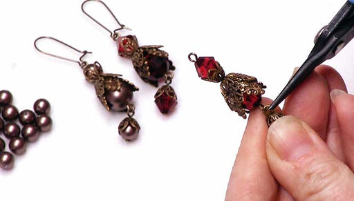 How to Make Vintaj and Austrian Crystal Earrings