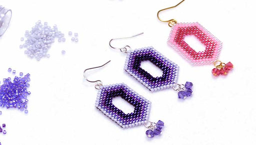 How to Bead Weave Ombre Window Earrings