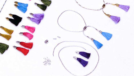 How to Make an Adjustable Slider Bracelet with Snake Chain and Tassels