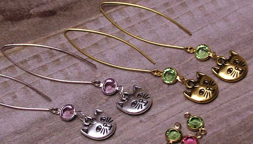 Quick & Easy DIY Jewelry: Meow Meow Kitty Earrings
