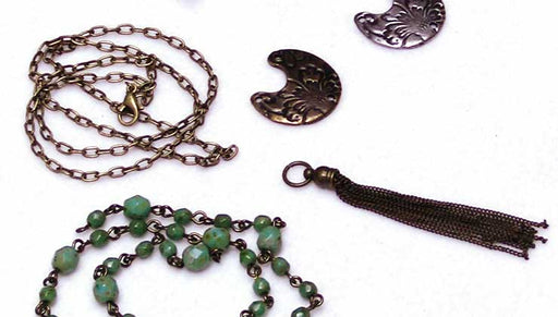 How to Make the Flora Necklace using Beaded Chain and a Chain Tassel