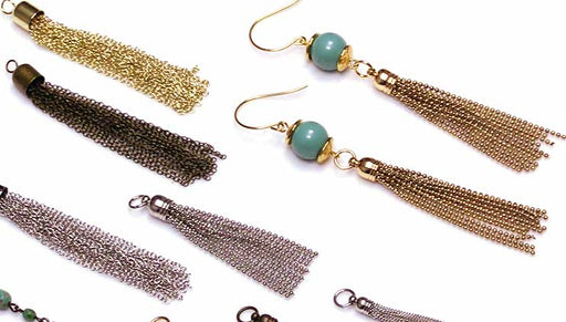 How to Make the Valencia Chain Tassel Earrings