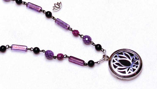 How to Make the Violet Lotus Aromatherapy Necklace