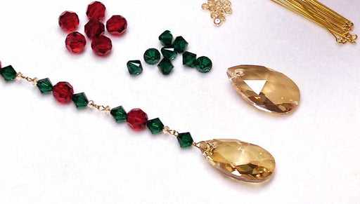 How to Make a Sparkling Drop Christmas Ornament with Austrian Crystals