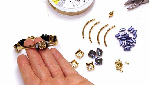 How to Make a Two Strand Noodle Bead Bracelet with Austrian Crystal Imperial Stones