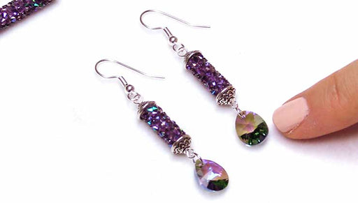 How to Make a Pair of Earrings with Austrian Crystal Fine Rock Tubes