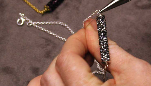 How to Make Wrapped Wire Loop Bead Links and Connect to Chain
