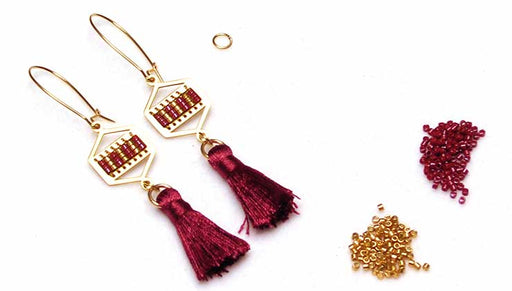 How to Bead Weave a Centerline Hexagon Link to Make a Pair of Earrings