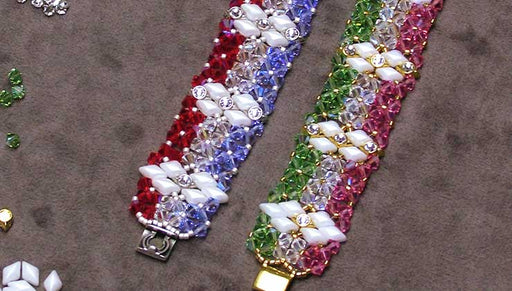 How to Incorporate GemDuos and Cymbal Bead Substitutes into Right Angle Weave
