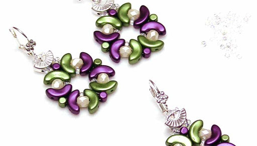 How to Make the Lucca Earrings featuring the Arcos and Minos par Puca Beads