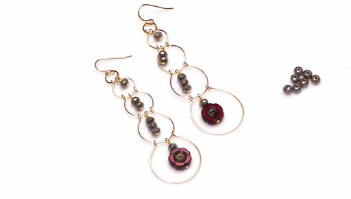 How to Make a Pair of Wire Wrapped Tiered Hoop Earrings